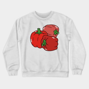 Three Red Bell Peppers Crewneck Sweatshirt